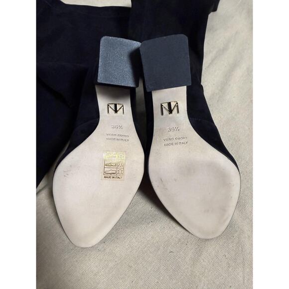 Tamara Mellon  Vero Cuoio Thigh High Suede Boots Womens Size 36.5 Block Heel - Picture 5 of 10